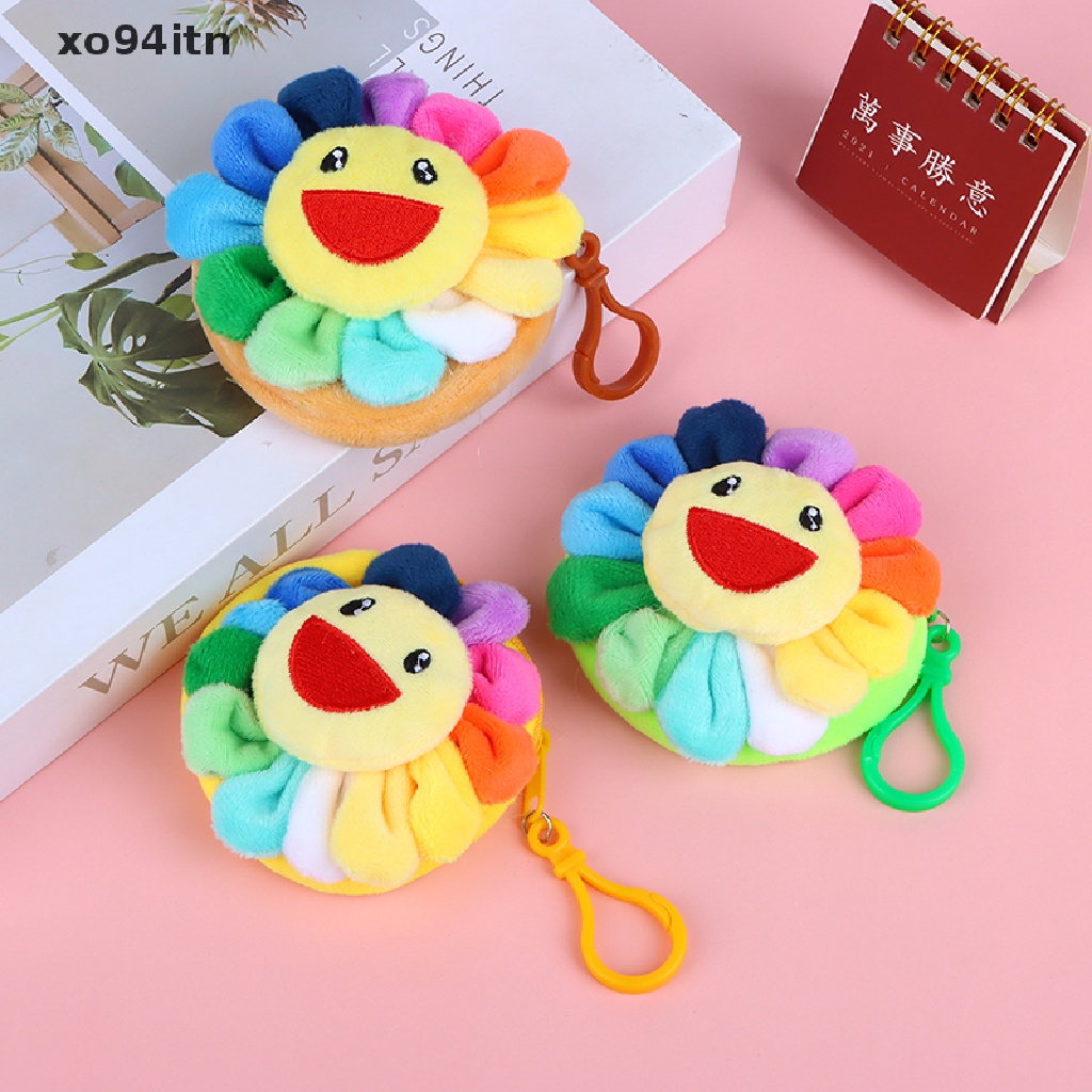 1 Móc Khóa Hình Hoa Hướng Dương Mặt Cười Hoạt Hình Nhiều Màu