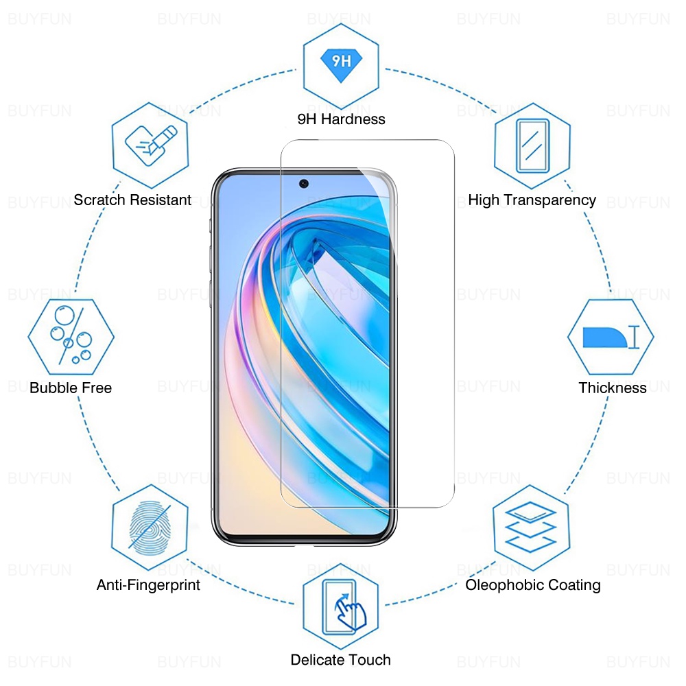 Ốp Điện Thoại Kính Cường Lực 3 Trong 1 Chống Rơi Cho Honor X8a 4G X8 A X 8a HonorX8a