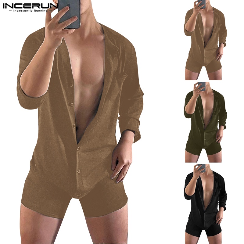 Incerun Rắn Đan Góc Phẳng Áo liền quần