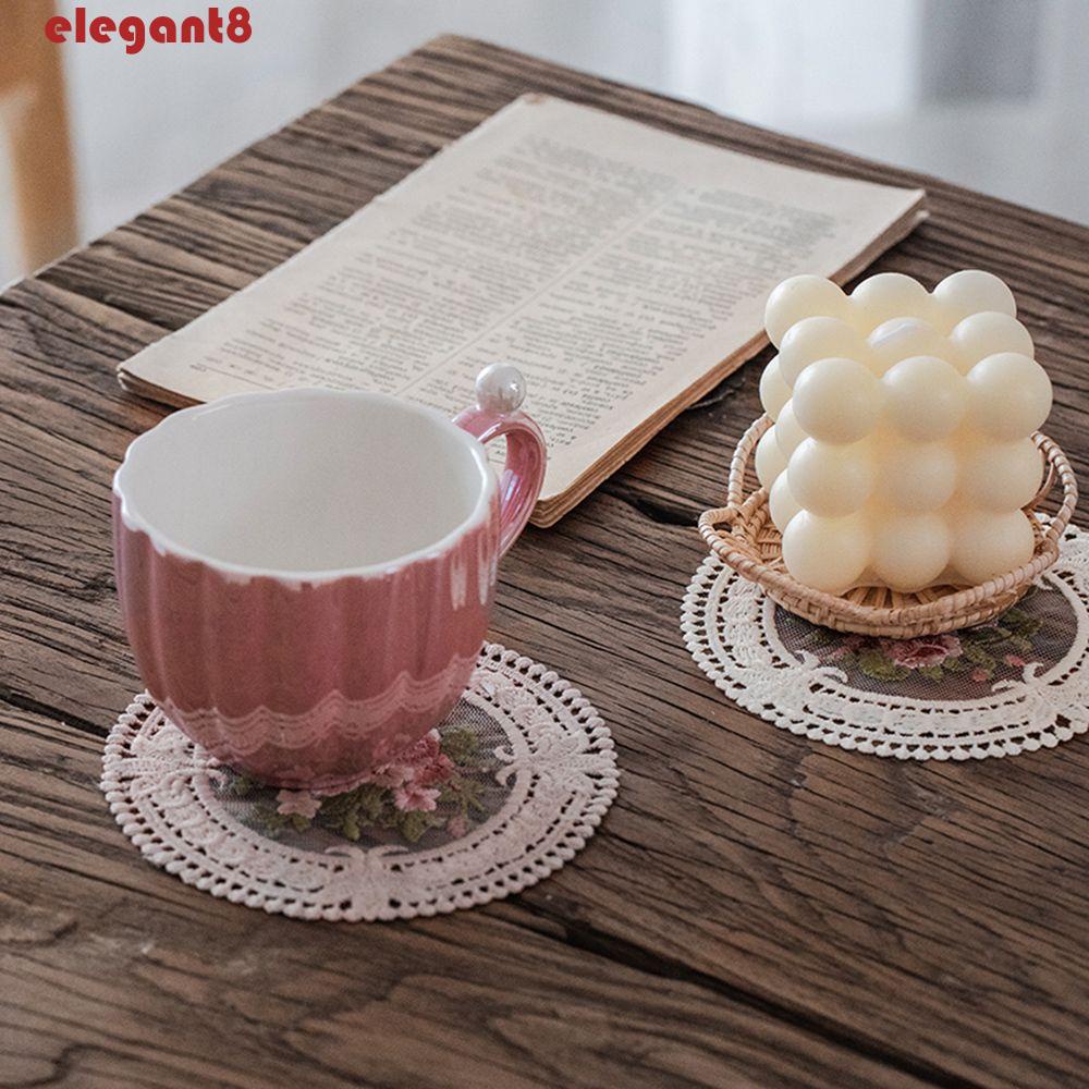 1 Miếng Lót Chén Đĩa Cách Nhiệt Thêu Ren Thủ Công Cổ Điển Chống Bỏng