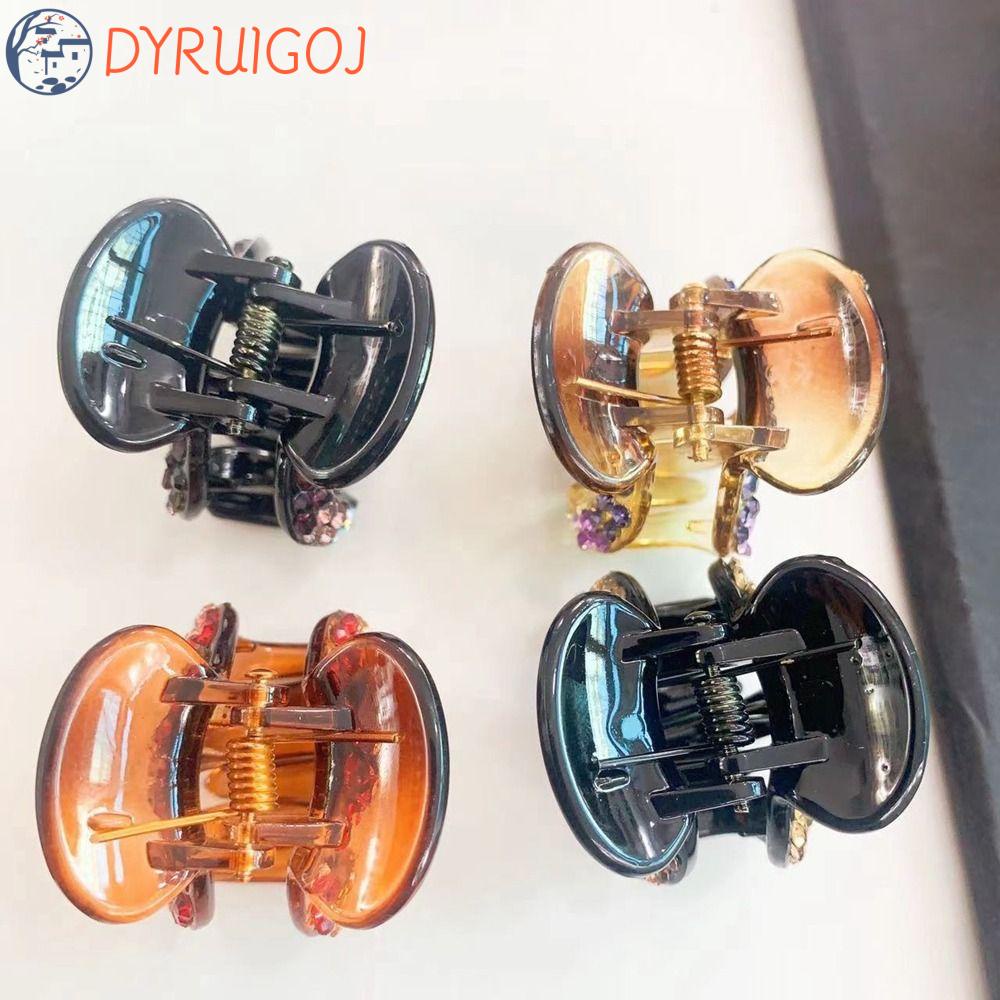 Kẹp Tóc Đính Đá Hình Quả Bí Ngô Phong Cách Retro Cho Nữ|Kẹp Tóc Đuôi Ngựa Chất Lượng Cao Cho Nữ