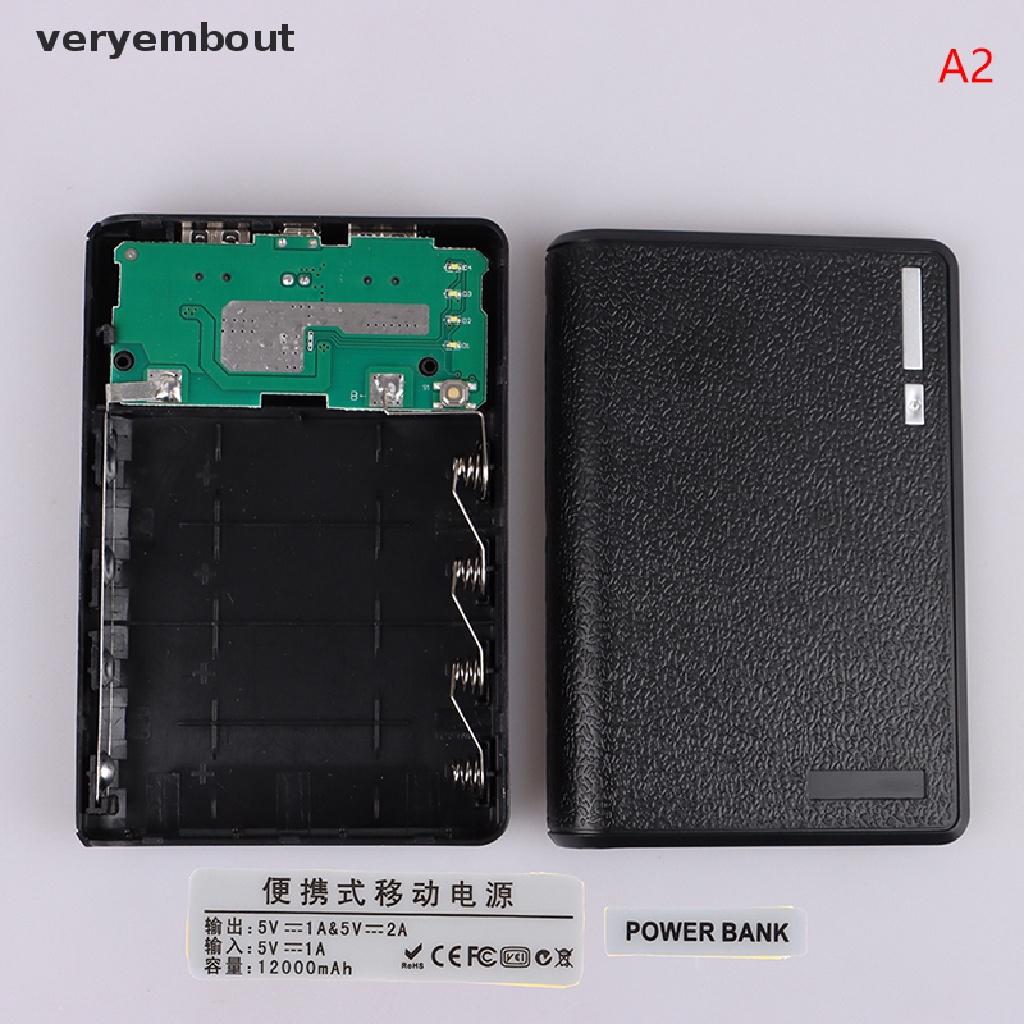 Hộp Đựng Bộ Nguồn 5V Hai Cổng USB Không Hàn 4 * 18650