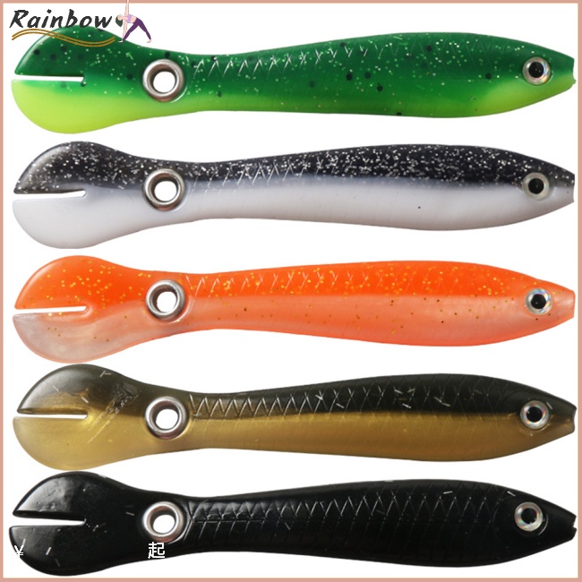 Set 5 Mồi Câu Cá Giả Bằng Cao Su Mềm Nhiều Màu Sắc