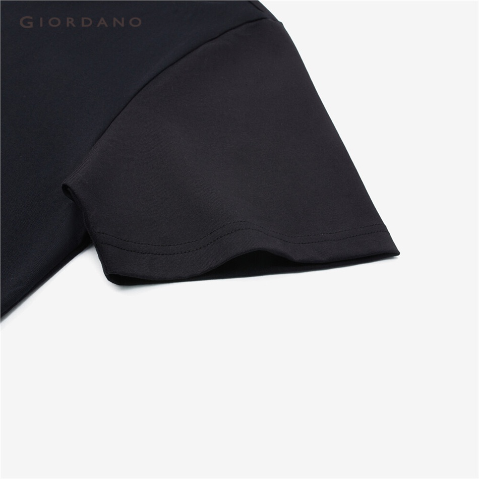 Áo thun GIORDANO 90093202 100% cotton cổ tròn tay ngắn in hình cho nam