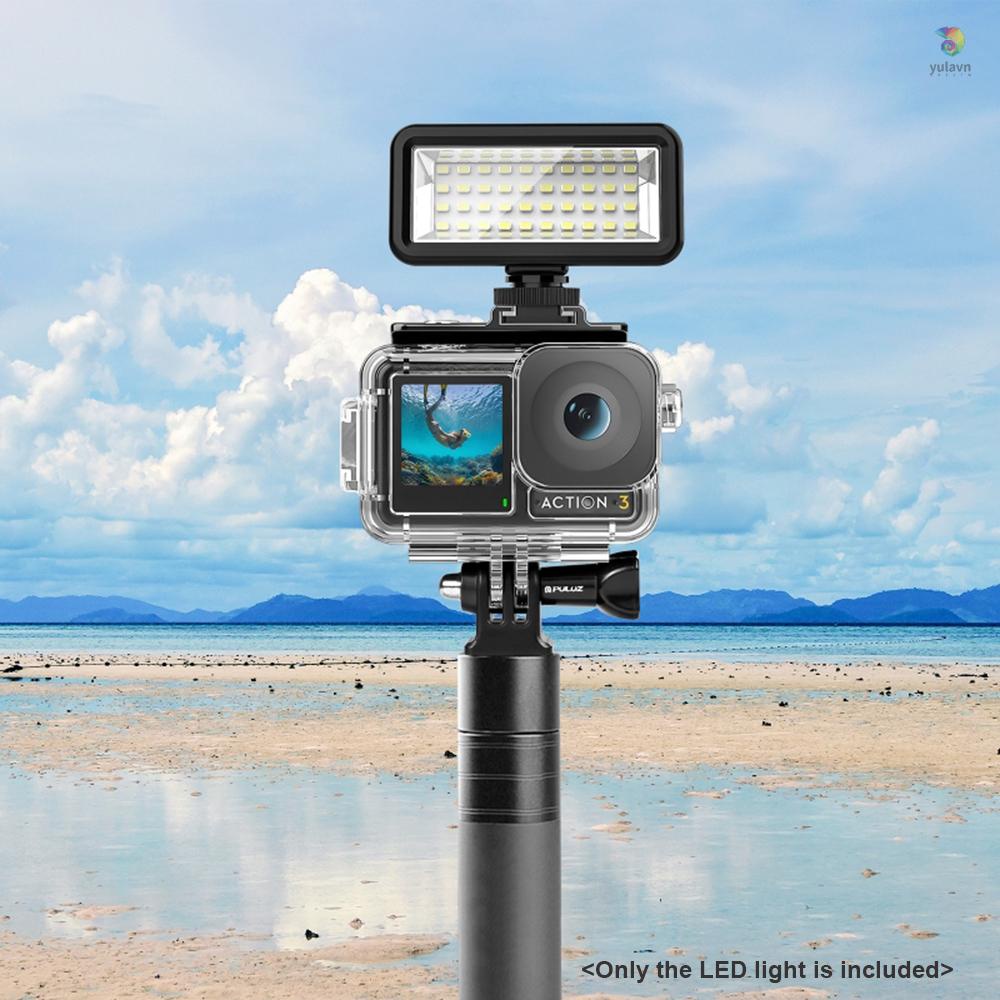 Bộ Đèn LED Lặn Biển PULUZ PU631B 6000K-6500K IPX8 40M Chống Nước Tích Hợp Pin 8 Màu Cho Chụp Ảnh Dưới Nước