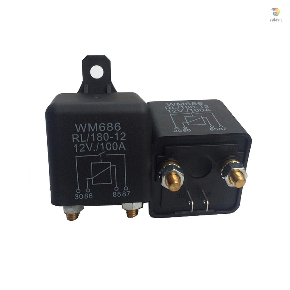 1 Rơ Le Khởi Động 4 Chấu 12VDC 100A AMP 2.4W Cho Xe Hơi Xe Tải
