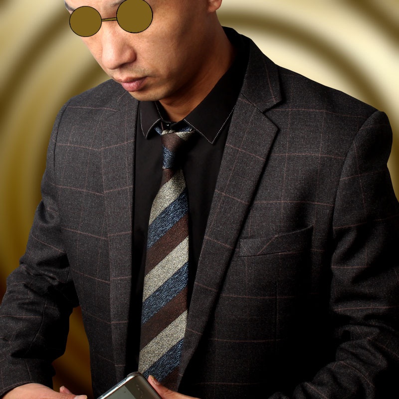 Cà Vạt Polyester Màu Nâu Đậm 7 / 8CM Thời Trang Retro Anh Quốc Cho Nam