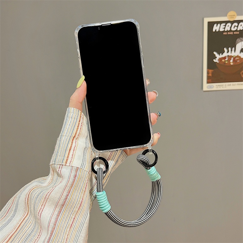 Ốp Điện Thoại Silicone tpu Mềm Trong Suốt Chống Sốc In Hình Bướm Đơn Giản Có Dây Đeo Cho iphone 12 14 13 11 Pro Max