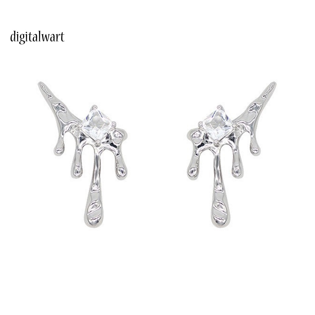 Kỹ Thuật Số| 1 Đôi Bông Tai Đính Đá Zircon Hình Giọt Nước Thời Trang Dành Cho Nữ