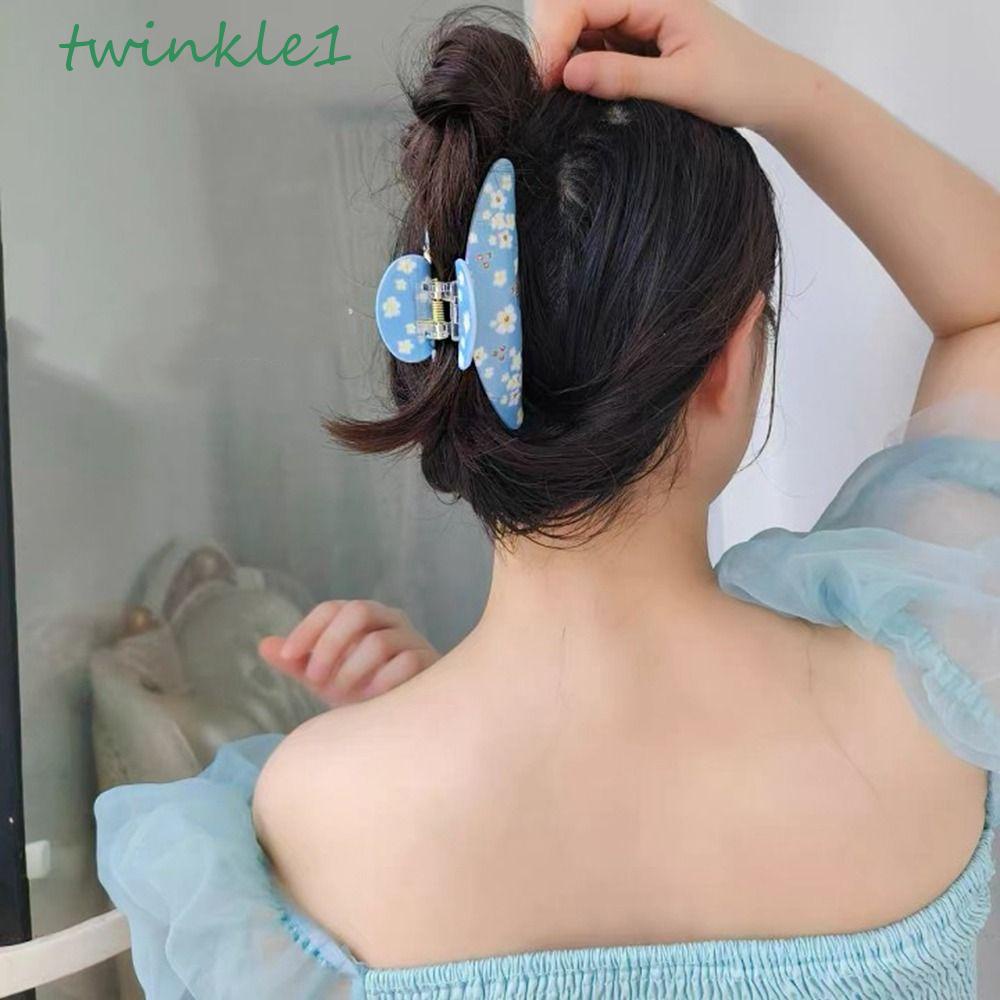 Kẹp Tóc Axit Acetic Hình Cá Mập Họa Tiết Hoa Nhỏ Phong Cách Idyllic Ngọt Ngào Sáng Tạo|Dây Buộc Tóc Xinh Xắn Dành Cho Nữ