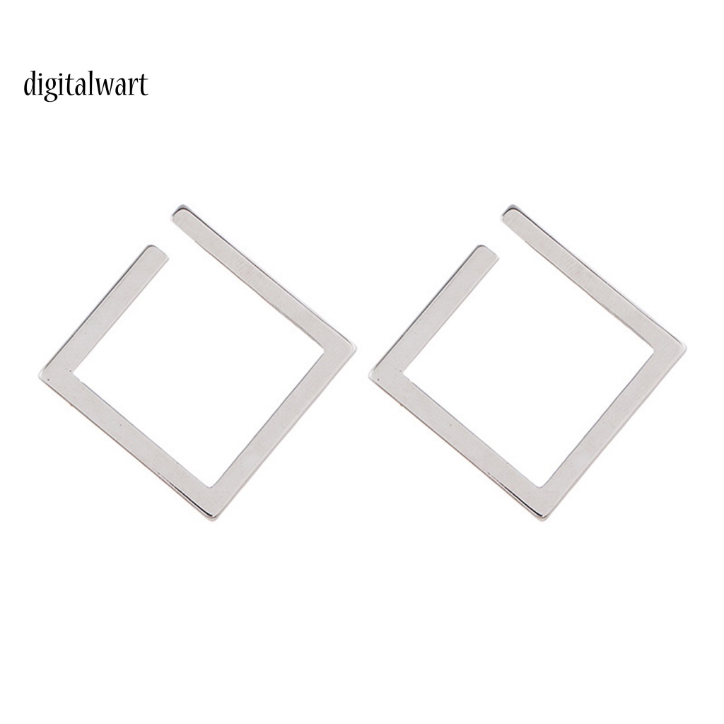 Kỹ Thuật Số| 1 Đôi Bông Tai Xỏ Lỗ Hình Vuông Cỡ Lớn Thiết Kế Tối Giản Thời Trang Cho Nữ