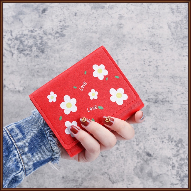 Ví Da Gập 3 In Họa Tiết Nhiều Màu Sắc Thời Trang Thoải Mái Cho Nữ