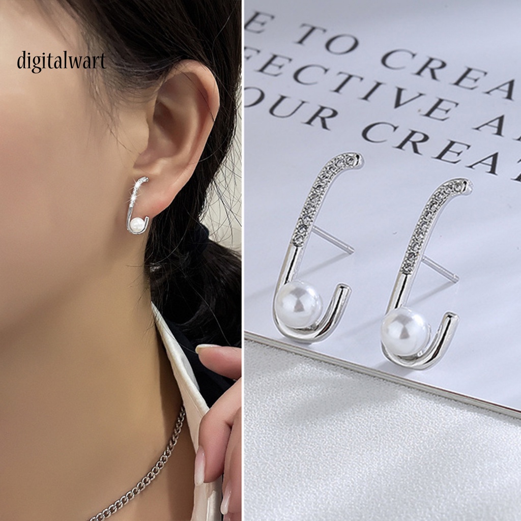 Kỹ Thuật Số| 1 Khuyên Tai Dạng Hạt Đính Ngọc Trai Giả Lấp Lánh Dùng Hàng Ngày