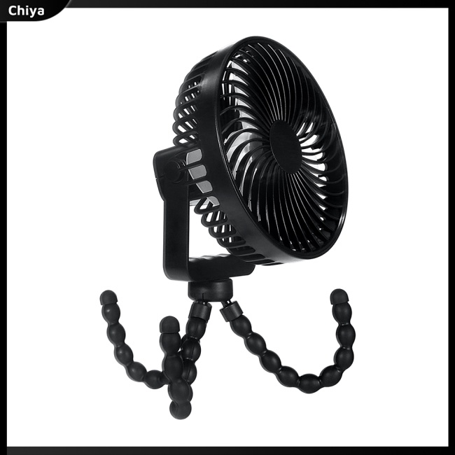 Quạt 2000mah Có Kẹp Gắn Xe Đẩy Em Bé Linh Hoạt Xoay 360 Độ Tiện Dụng