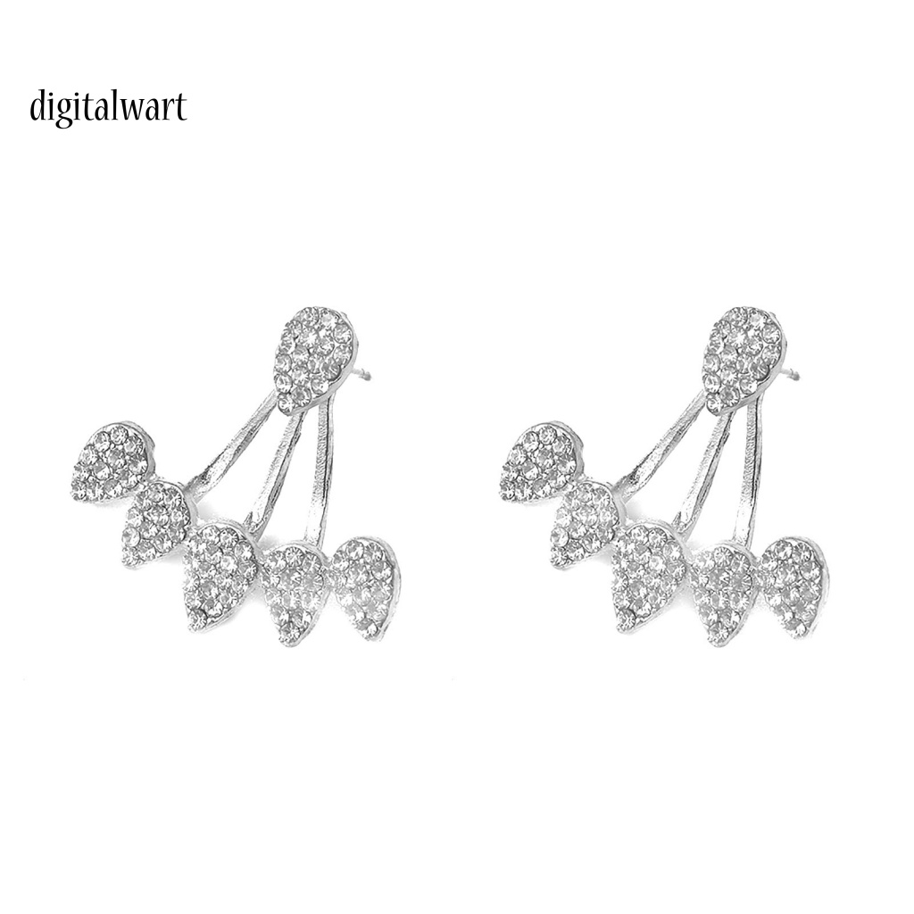 Kỹ Thuật Số| 1 Đôi Bông Tai Hình Giọt Nước Đính Đá Thời Trang Dành Cho Nữ