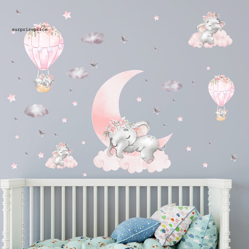 Set 2 Sticker Dán Tường PVC Họa Tiết Hoạt Hình Dễ Thương Bắt Mắt