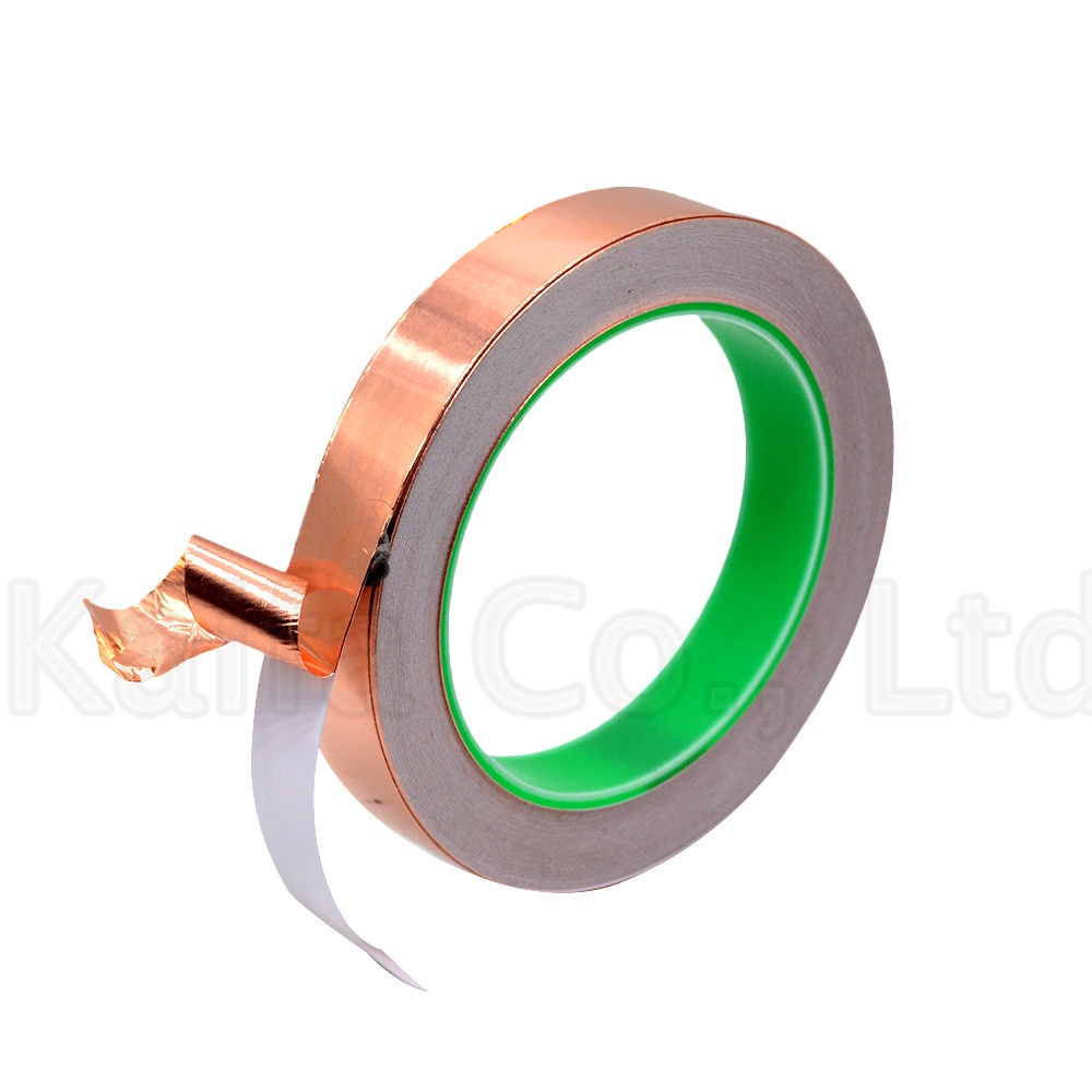 1 Chiếc 20M 3Mm-40Mm 16Mm Đôi Hướng Dẫn Lá Đồng Băng Đồng Nguyên Chất Dẫn Điện băng Keo Lá Chắn Băng Mặt Đơn Keo Hàn
