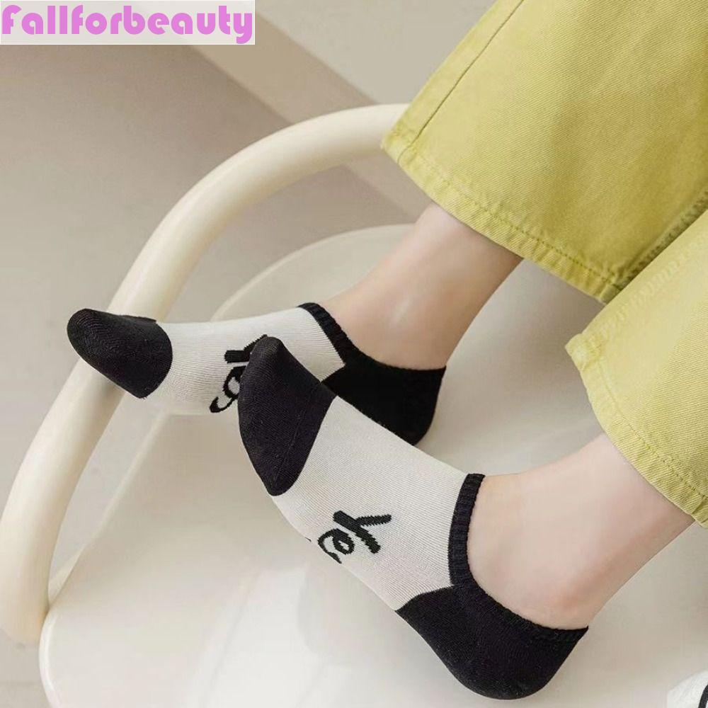 Vớ Thuyền Cổ Thấp Họa Tiết Kẻ Sọc Thoáng Khí Chống Trượt Thời Trang Xuân Hè Cho Nữ