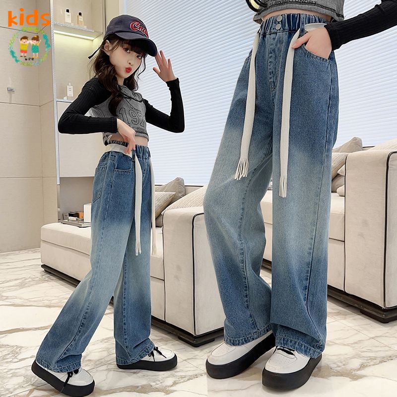 Quần Jeans Thời Trang Xuân Thu Cho Bé Gái 3-5 - 8-10 - 12-13 - 14 Tuổi
