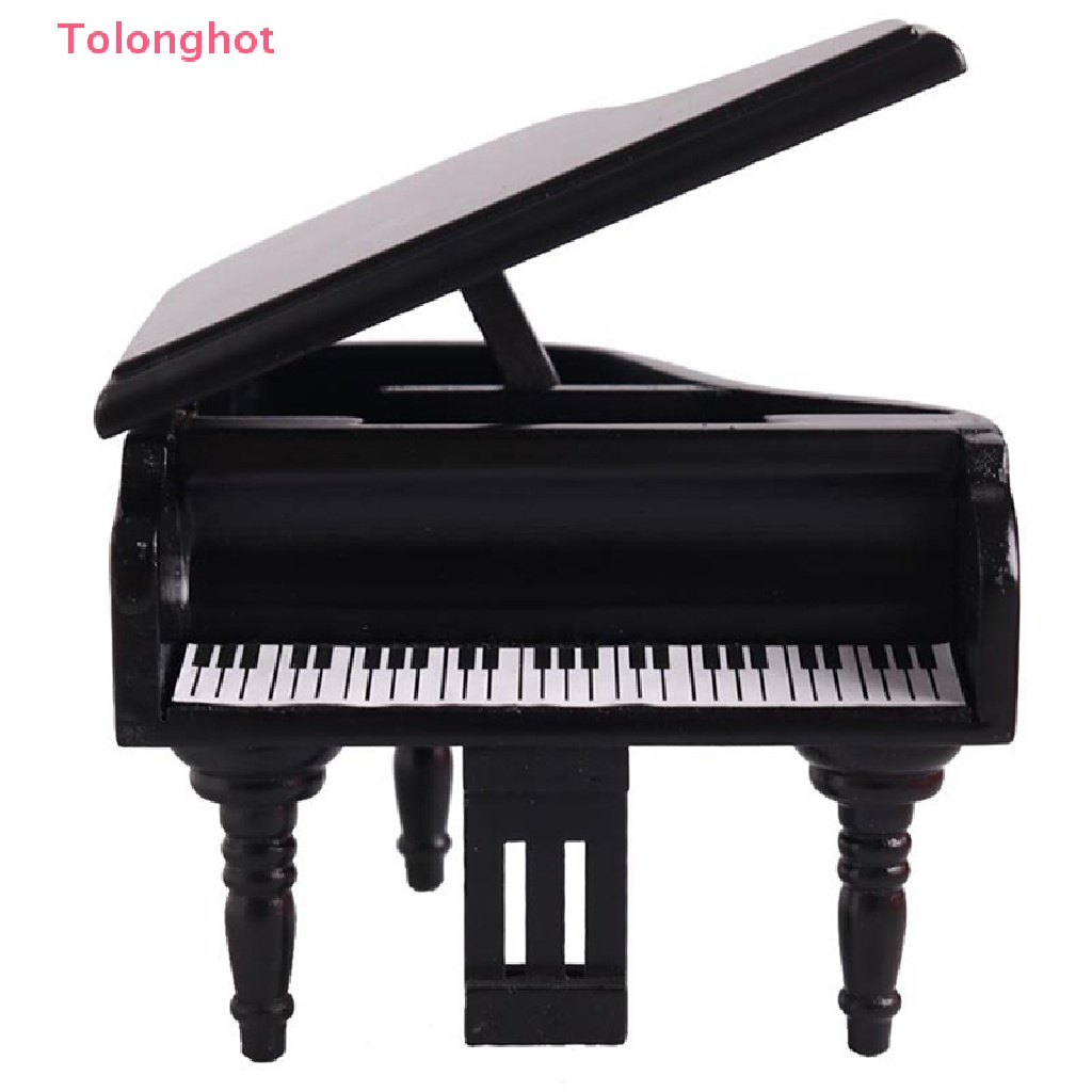 Mô Hình Đàn Piano Trắng Đen Tỉ Lệ 1: 12 Trang Trí Nhà Búp Bê