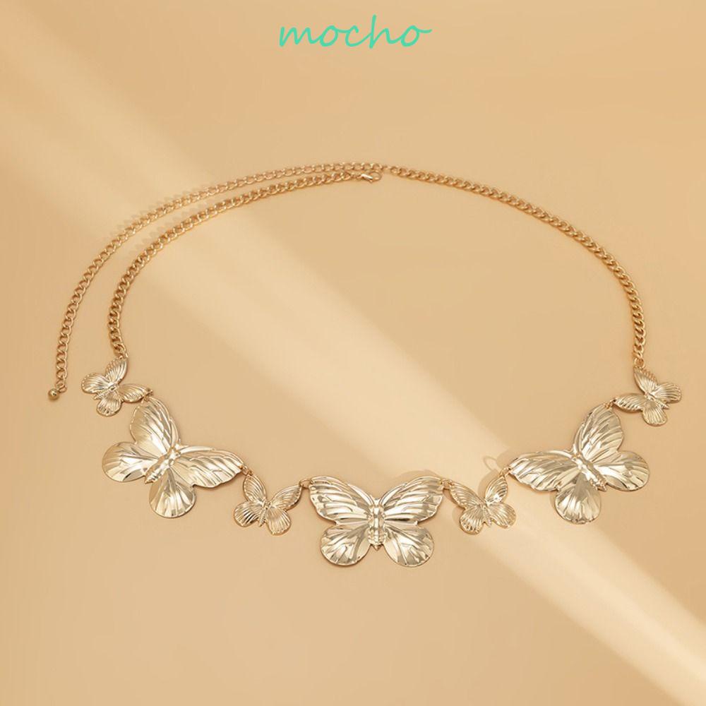 Thắt Lưng Dây Xích Phối Tua Rua Hình Bướm Phong Cách Punk Cổ Điển Cho Nữ