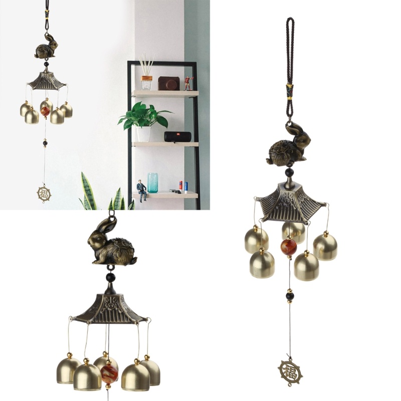Chuông Gió Treo Trang Trí Hình Thỏ Phong Cách Vintage