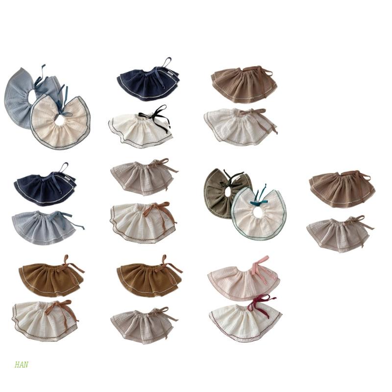 Set 2 Yếm Ăn 4 Lớp Họa Tiết Hoạt Hình Dễ Thương Cho Bé