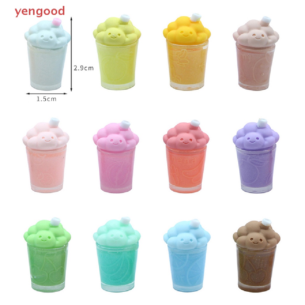 Set 2 Ly Nước Mini Có Ống Hút Hình Đám Mây Phát Sáng Trang Trí Nhà Búp Bê