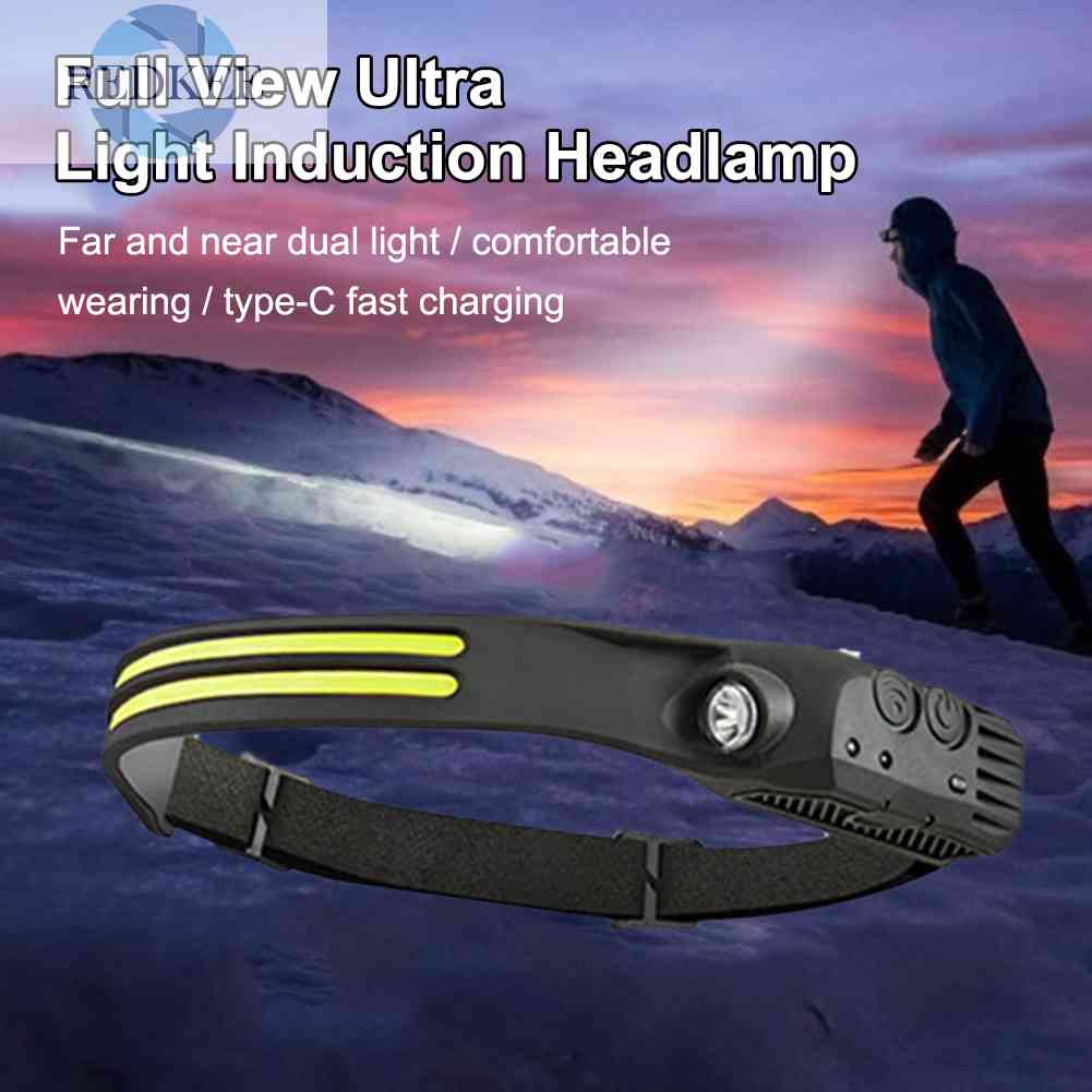 Đèn LED COB Đeo Trán Cảm Ứng Mạnh Mẽ Cắm Trại Ngoài Trời