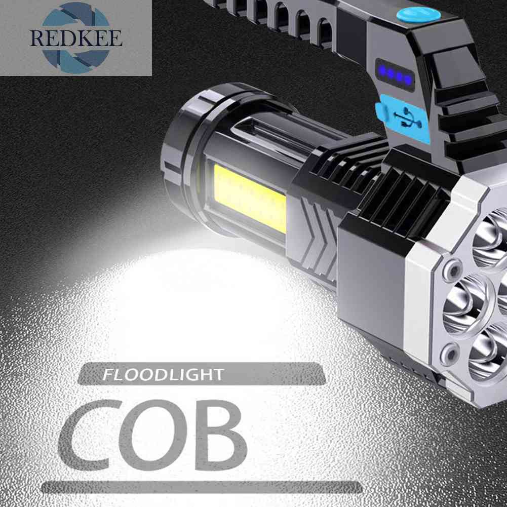 Đèn Pin LED COB Công Suất Cao Chống Thấm Nước Có Thể Sạc Lại Bằng Cổng USB