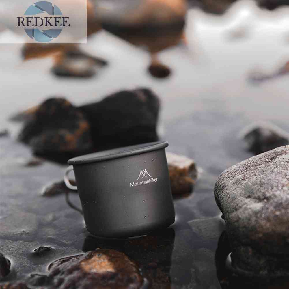 Cốc Uống Nước Cắm Trại Có Tay Cầm Có Thể Gấp Gọn Tiện Dụng