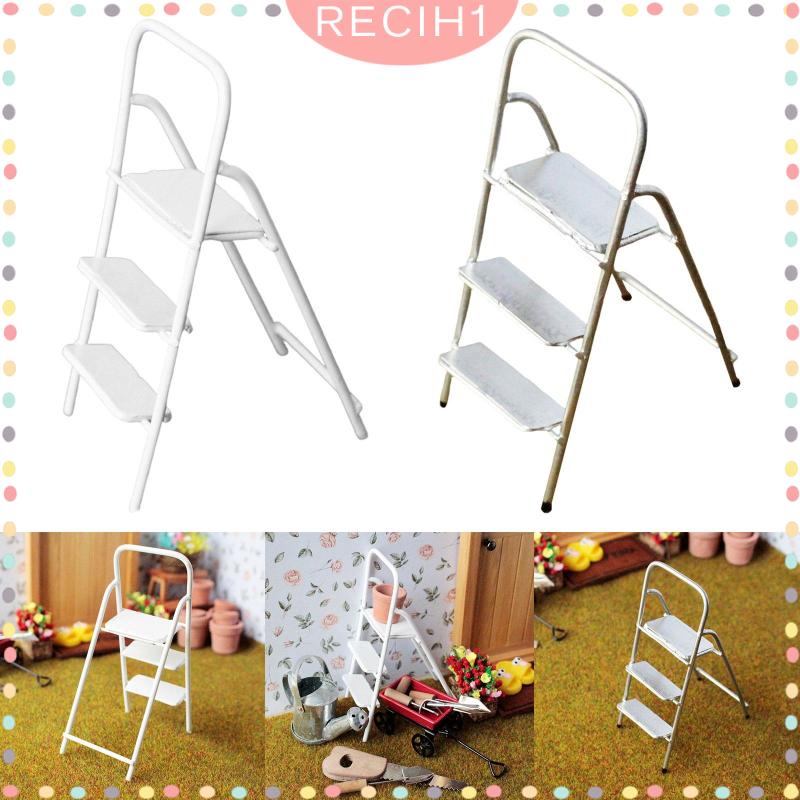 Thang Leo 3 Bậc Mini 1: 12 Dùng Để Trang Trí Vườn Nhà Búp Bê Tỉ Lệ 1: 12
