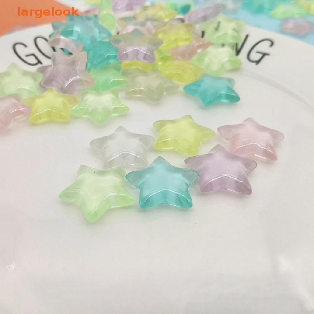 Set 10 Mô Hình Ngôi Sao Dạ Quang Mini Bằng Nhựa Resin Trang Trí Tiểu Cảnh / Sân Vườn