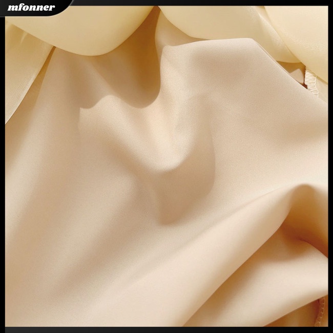 Chân Váy Lưng Thun Nhún Bèo Màu Trơn Ngọt Ngào Thời Trang Cho Nữ