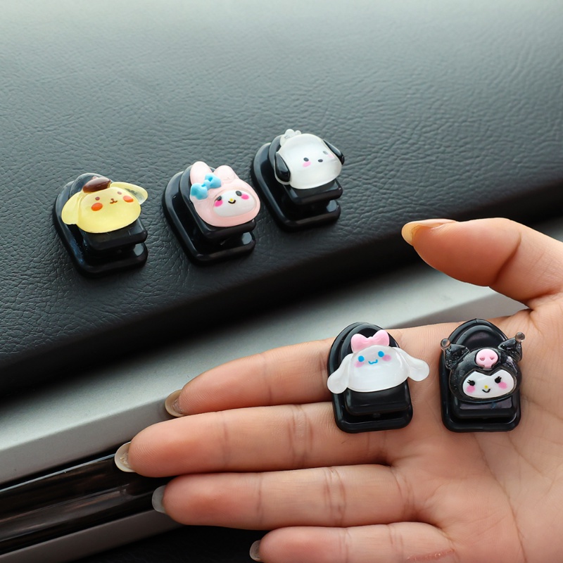 Móc Treo Đồ Mini Dán Bảng Điều Khiển Xe Hơi Tự Dính Hình Thú Hoạt Hình Đáng Yêu