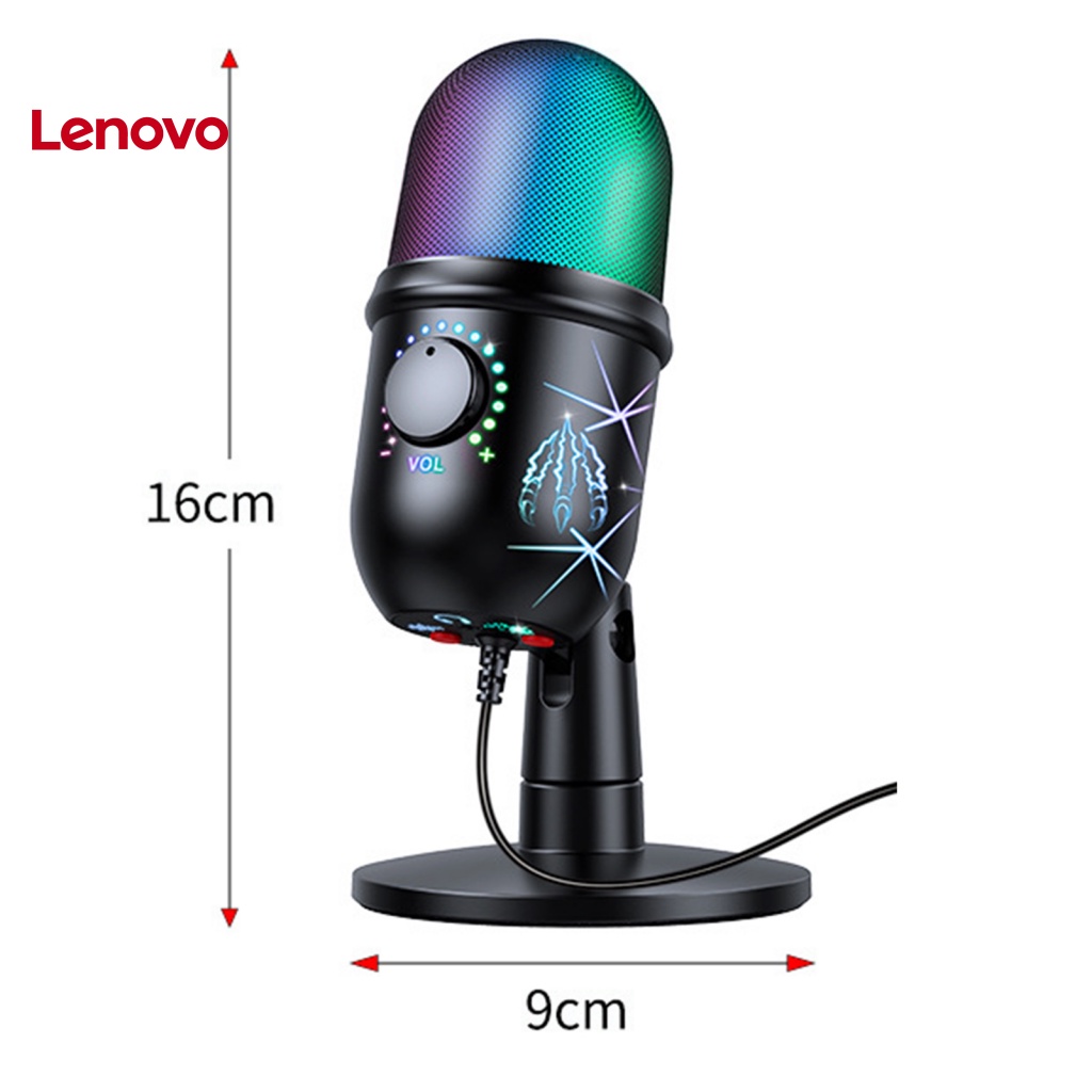 1 Bộ Micro Cắm Và Sử Dụng Trực Tiếp Với Hiệu Ứng Ánh Sáng RGB Hình Trái Tim