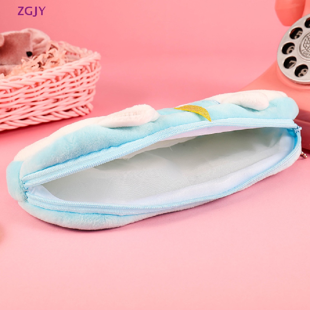 Túi Đựng Bút Bằng Lông Nhung Chất Lượng Cao Có Khóa Kéo Họa Tiết Kỳ Lân Dễ Thương ZGJY Mới