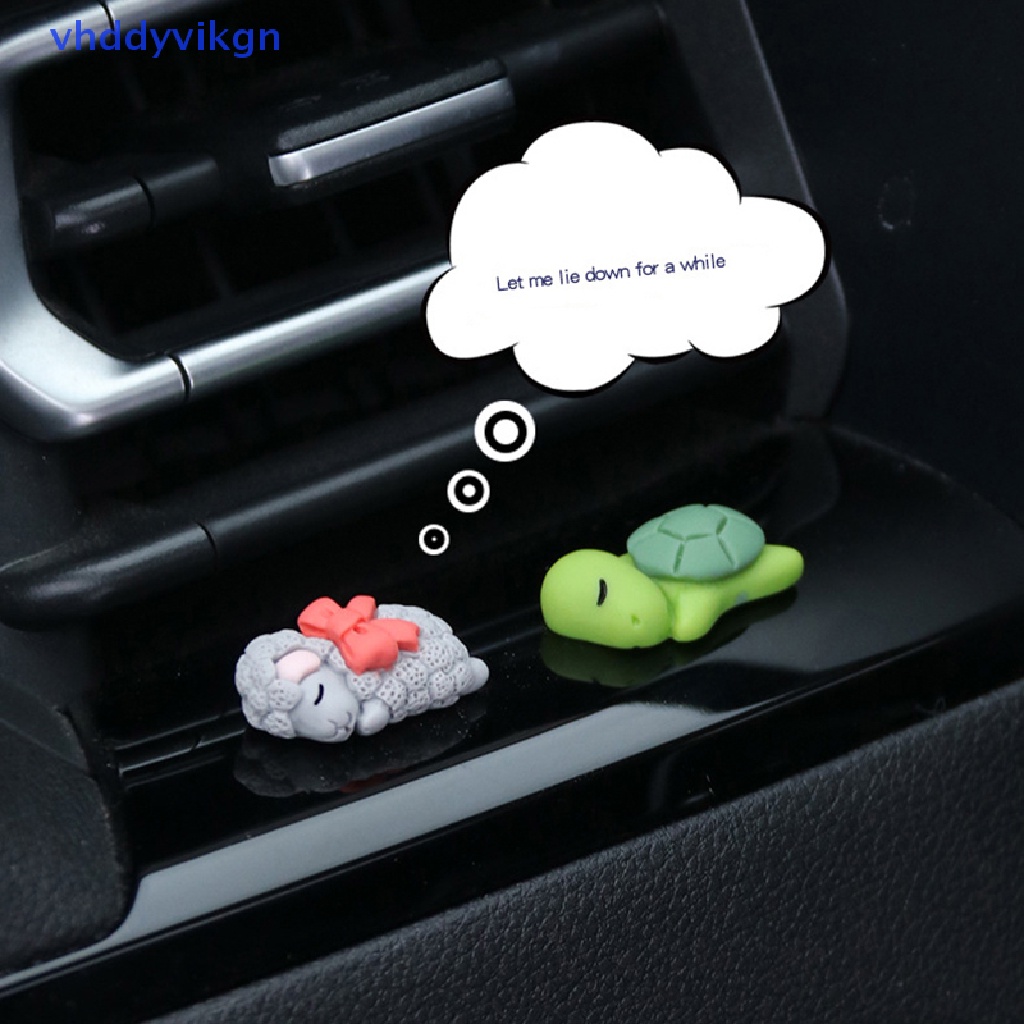 Đồ trang trí Động Vật Đang Ngủ Mini Bằng Nhựa Resin Dễ Thương Trang Trí Xe Hơi / Xe Máy