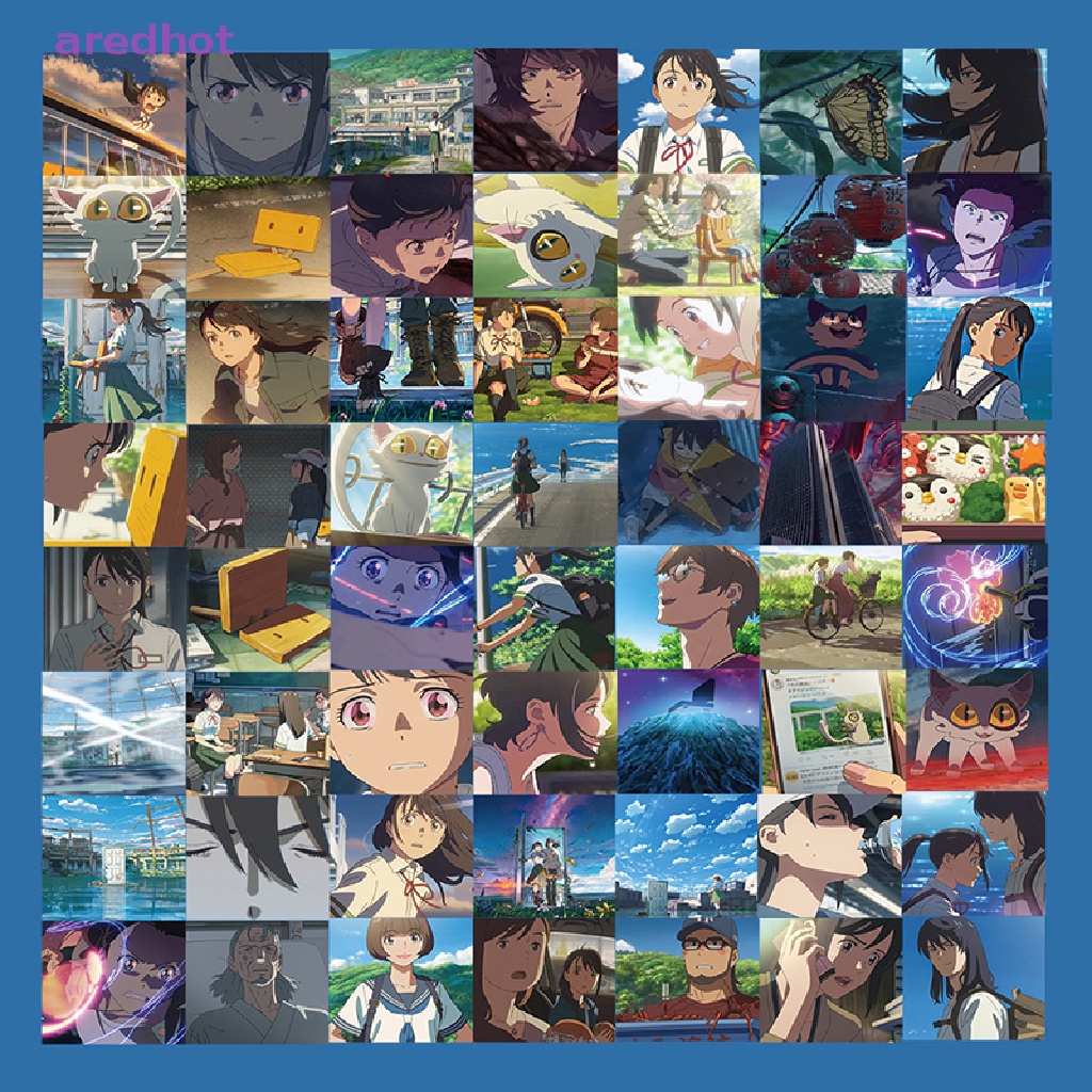 Bộ 62 Miếng Dán Hoạt Hình Dùng Trang Trí Sổ Tay / Hành Lý / Laptop Phong Cách Vintage Mới