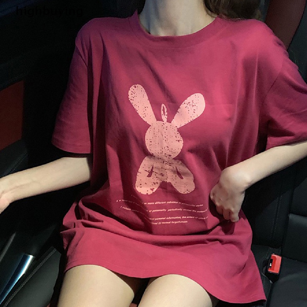 Áo Thun Tay Ngắn Cổ Tròn In Hình Thỏ Belle Dành Cho Nữ