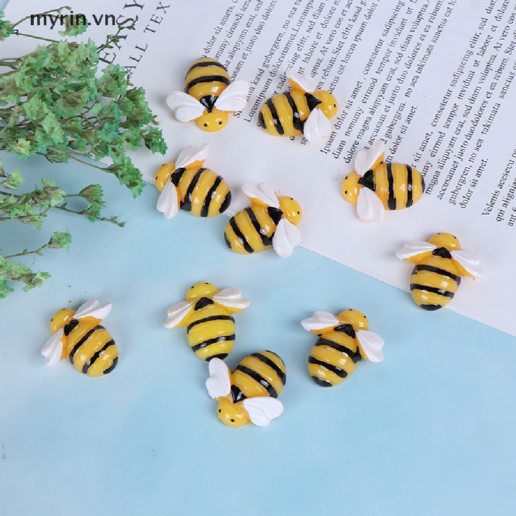 Set 10 Chú Ong Bằng Nhựa Resin Dùng Làm Đồ Thủ Công DIY
