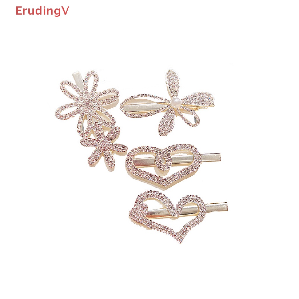 [ErudingV] Kẹp Tóc Mái Hình Hoa Bướm Trái Tim Bằng Kim Loại Phong Cách Hàn Quốc Cho Nữ [Mới]