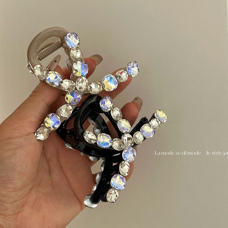 Kẹp Tóc Hình Cá Mập Đính Đá Phong Cách Retro Cho Nữ