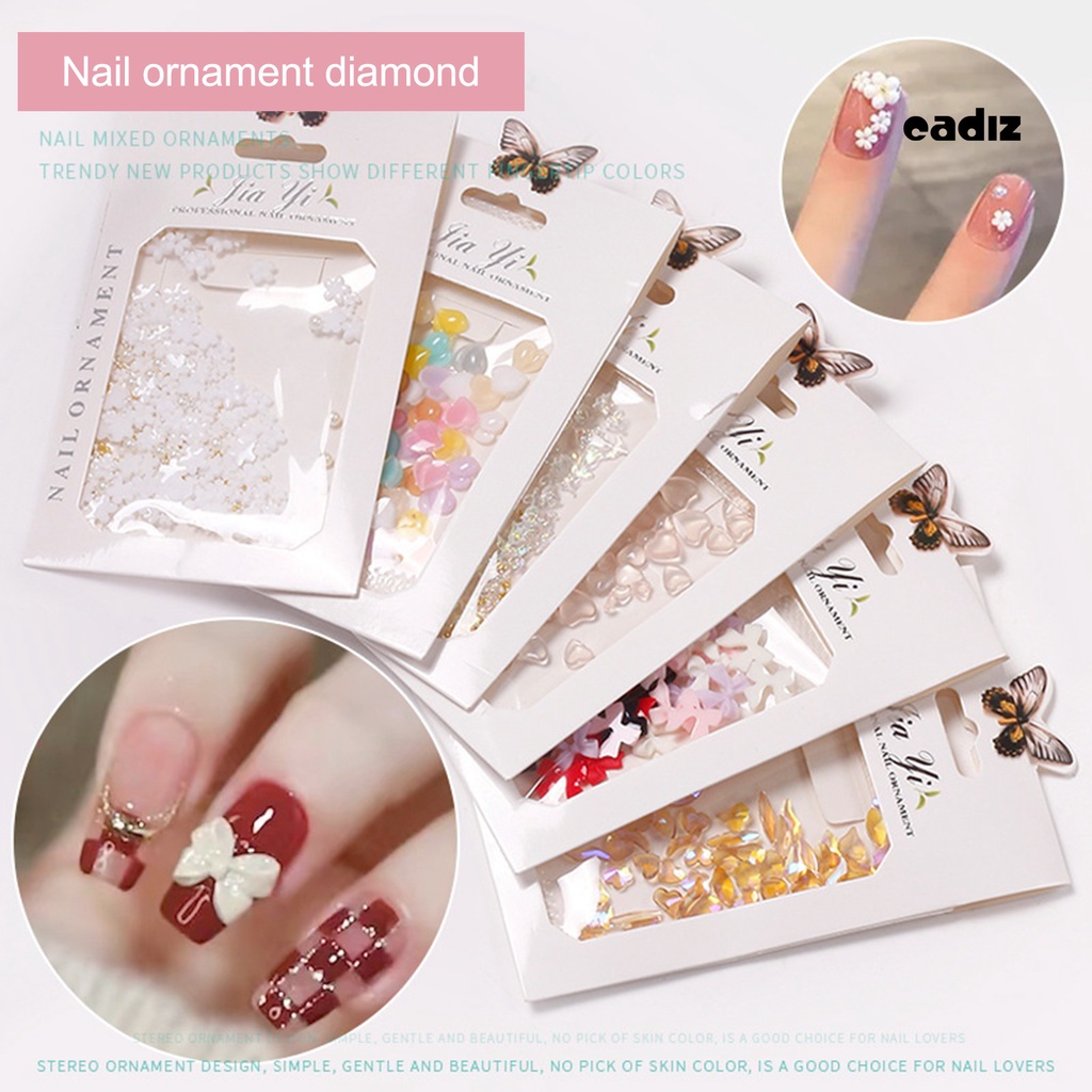 Túi 50 Miếng Dán 3D Trang Trí Móng Tay Nghệ Thuật Không Phai Chống Trầy Xước Không Dính Dễ Tháo Gỡ