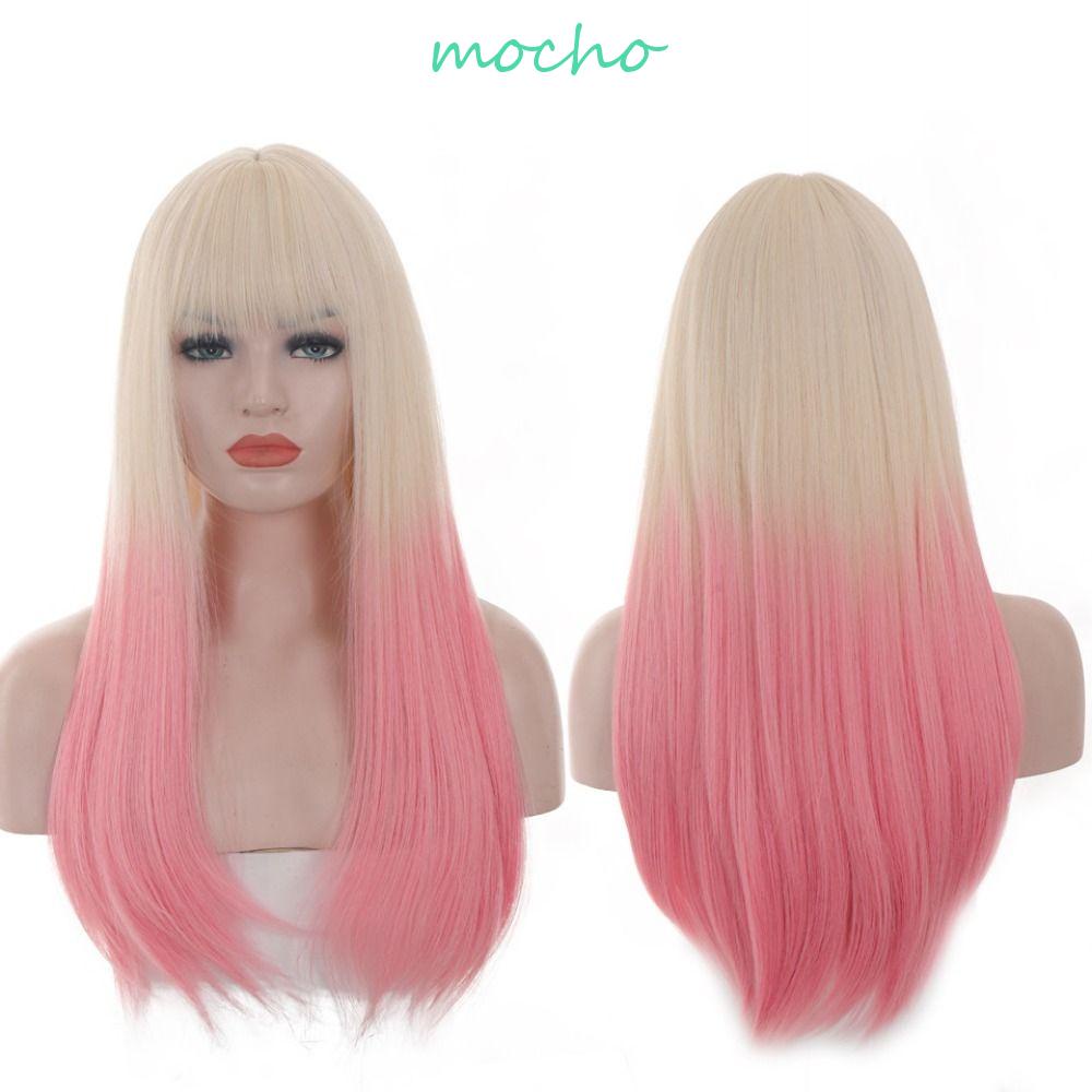 Tóc Giả Thẳng Dài Màu Tím Bằng Sợi Tổng Hợp Cách Nhiệt Hóa Trang Nhân Vật Anime Lolita