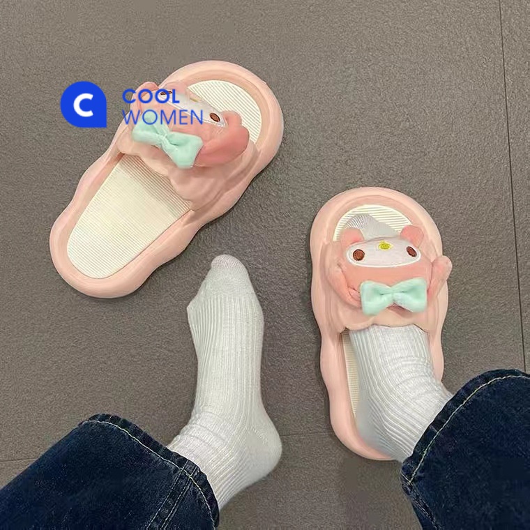 Dép Sandal Đế Dày Chống Trượt Phong Cách Hoạt Hình Chó Cinnamon Thời Trang Mùa Hè Dành Cho Bạn Nữ