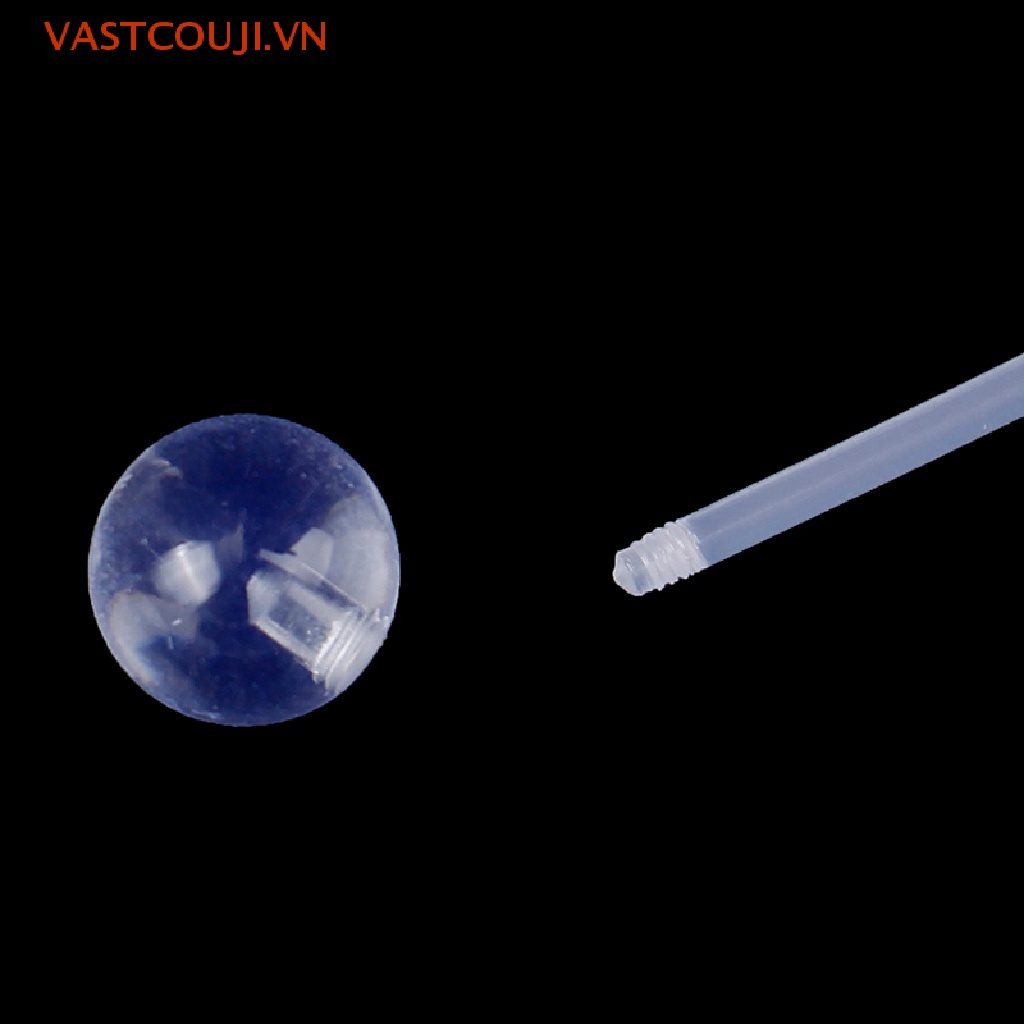 Set 15 Khuyên Xỏ Cơ Thể / Lưỡi / Môi / Rốn Trong Suốt