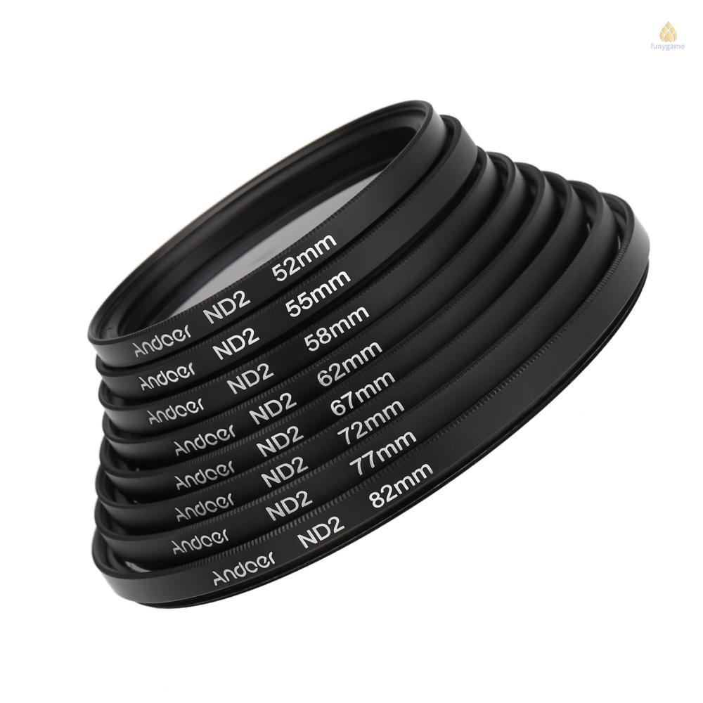 Bộ Lọc Ống Kính Máy Ảnh Andoer 77mm (ND2 ND4 ND8) Cho Pentax DSLRs
