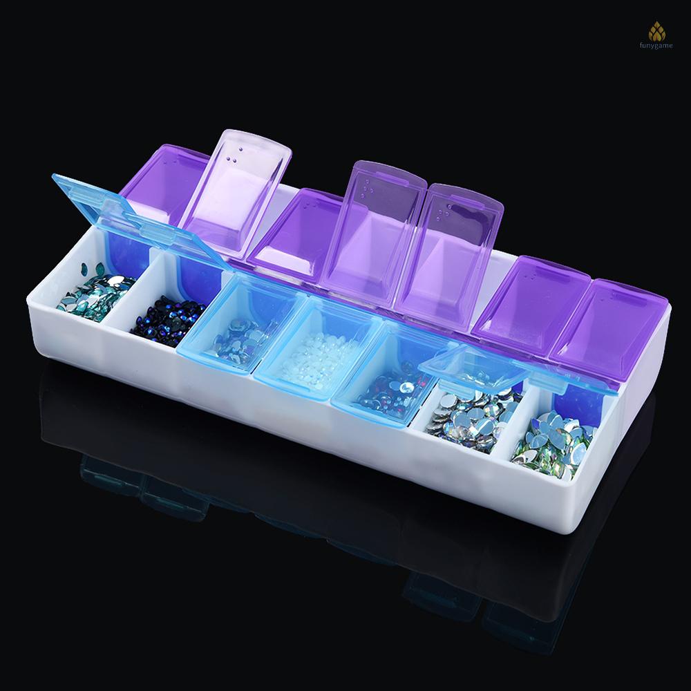 Hộp Đựng Tranh Đính Đá 14 Ngăn Tiện Lợi