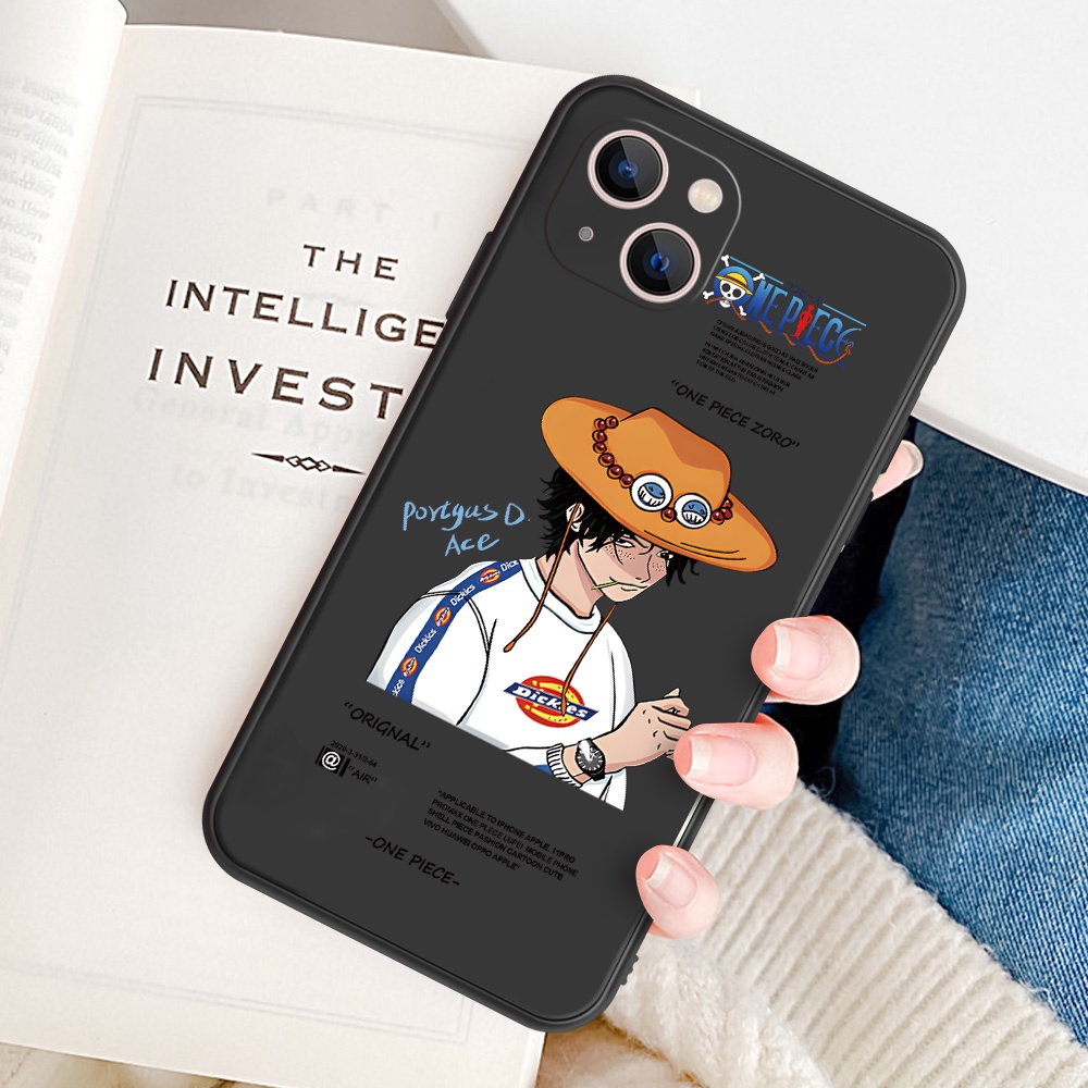 Ốp Điện Thoại Silicon Mềm Hình One Piece Ace Cho iPhone 11 8 7 6 + 6SP 6 6 6s 7 8 11 12 13 14 Pro Max X Xs Max XR 12 13 mini B1K646L